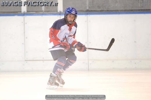 2015-10-03 Como-Hockey Milano Rossoblu U14 0078 Simone Battelli